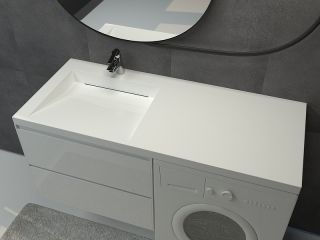 Раковина над стиральной машиной Stella Polar Берта SP-00001559 120см L белый